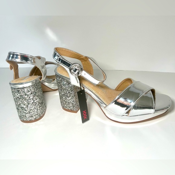 Maria Mare - Block Heeled Sandal - Silver - Picture 8 of 12